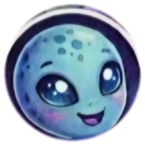 Blue Alien Enterprises round alien logo